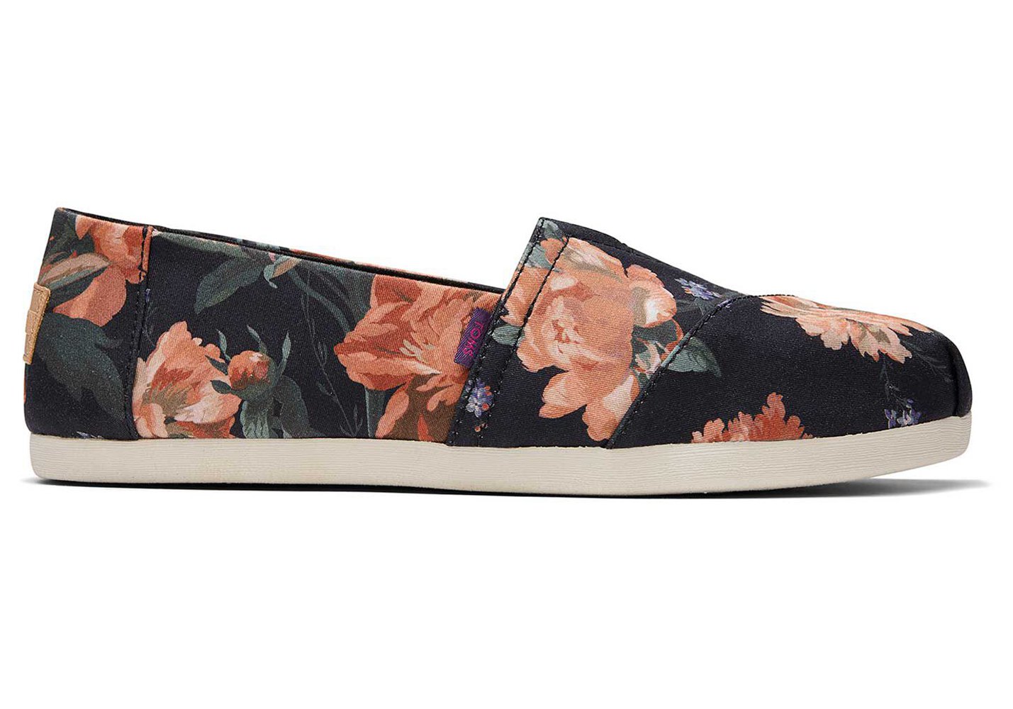 Toms Espadryle Damskie Czarne - Alpargata Bloom Made With Liberty Fabric - 10ENPQLGB